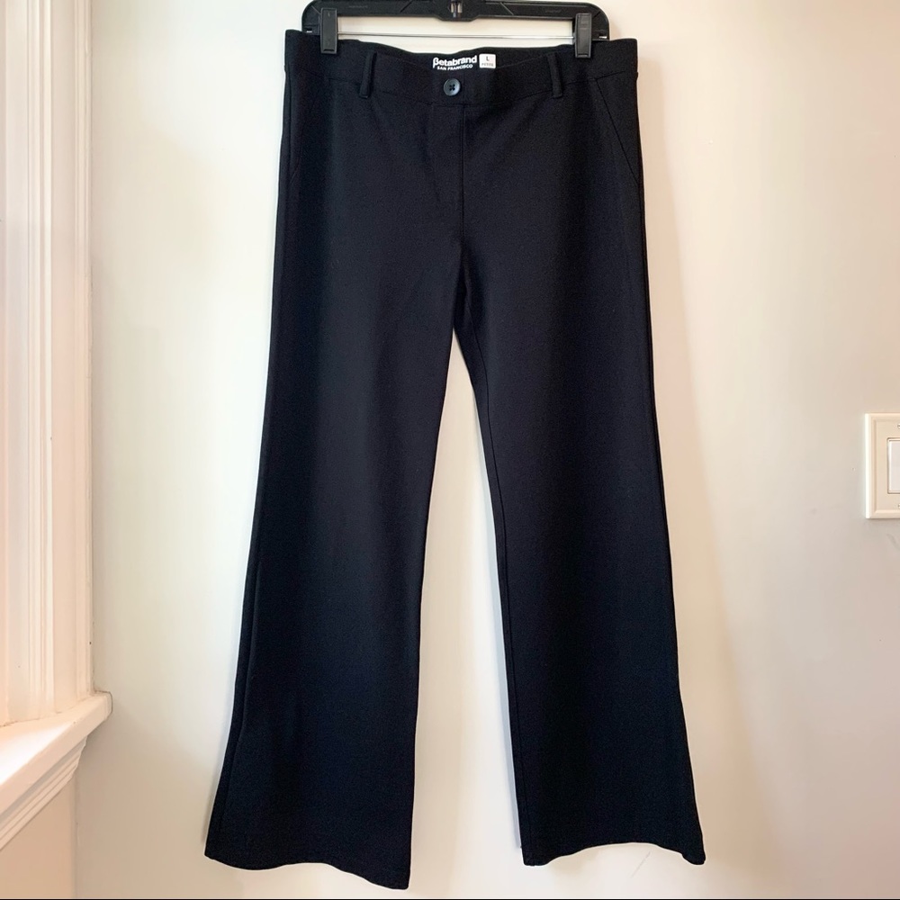 Betabrand Bootcut Dress Black Pant Large Petite